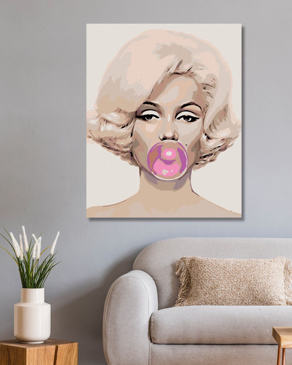 zuty Malování podle čísel - MARILYN S BUBLINOU - Rozměr: 40x50 cm, Rámování: Varianta: bez rámu a bez vypnutí plátna - obrázek 4