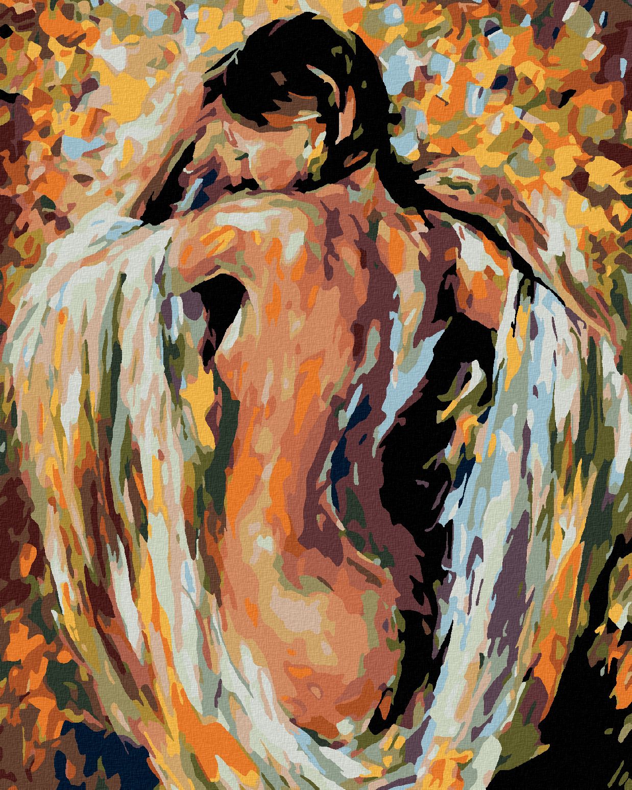 zuty Malování podle čísel - POLONAHÁ ŽENA V BARVÁCH - Rozměr: 40x50 cm, Rámování: Varianta: bez rámu a bez vypnutí plátna - obrázek 1