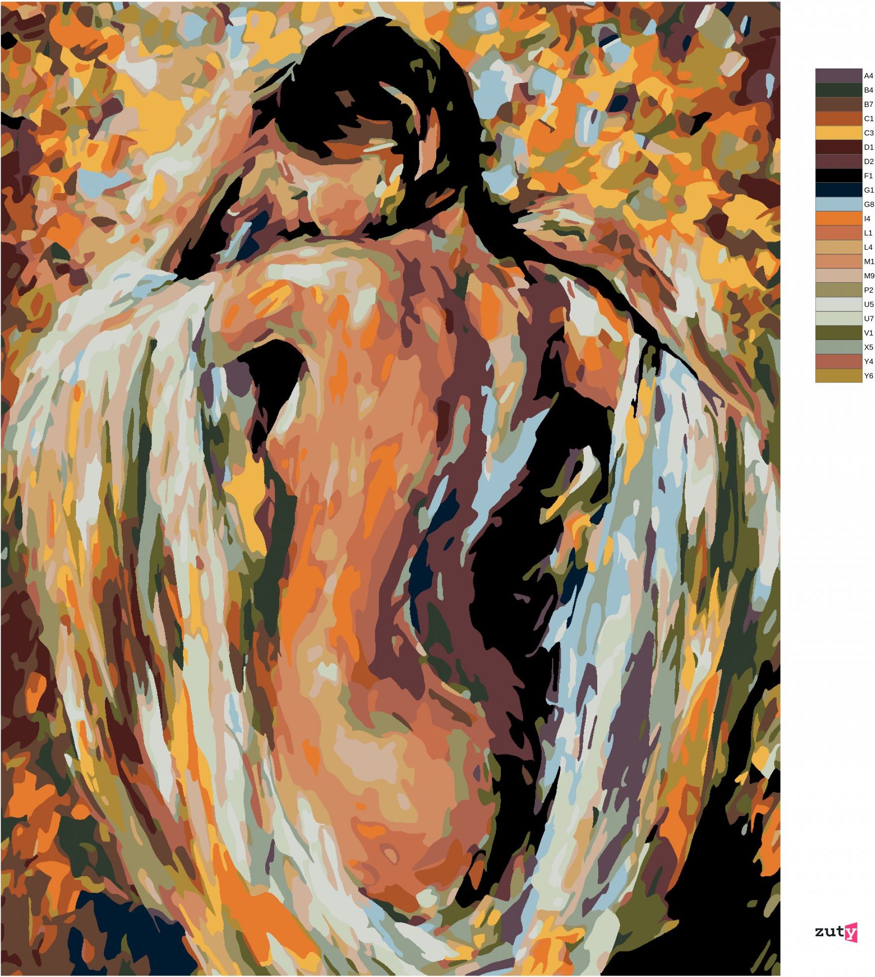 zuty Malování podle čísel - POLONAHÁ ŽENA V BARVÁCH - Rozměr: 40x50 cm, Rámování: Varianta: bez rámu a bez vypnutí plátna - obrázek 10