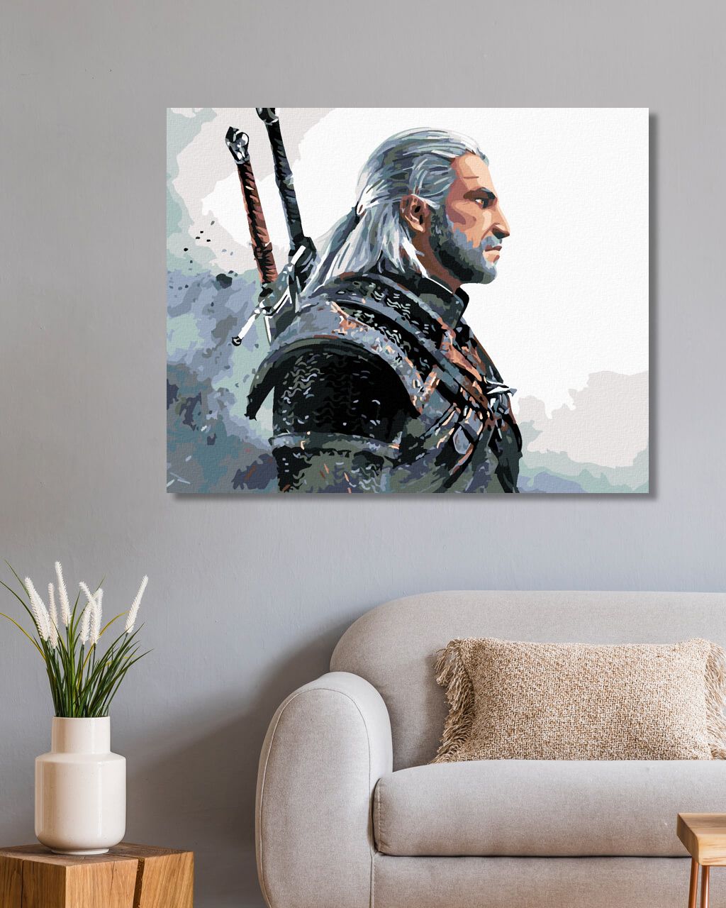 zuty Malování podle čísel - ZAKLÍNAČ - Rozměr: 40x50 cm, Rámování: Varianta: vypnuté plátno na rám - obrázek 2