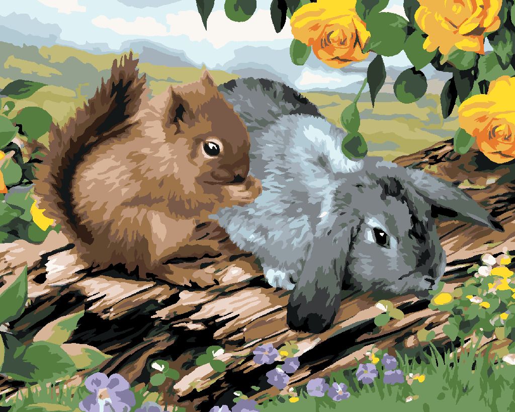 zuty Malování podle čísel - VEVERKA A KRÁLÍK NA PAŘEZU (HOWARD ROBINSON) - Rozměr: 40x50 cm, Rámování: Varianta: vypnuté plátno na rám - obrázek 8