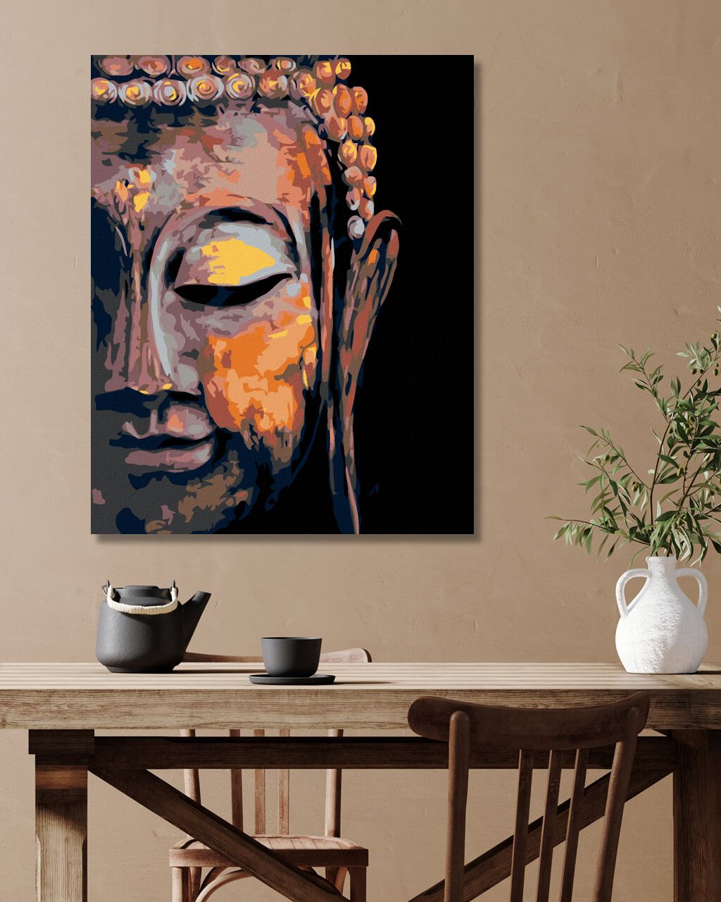 zuty Malování podle čísel - BUDDHA - Rozměr: 40x50 cm, Rámování: Varianta: bez rámu a bez vypnutí plátna - obrázek 8