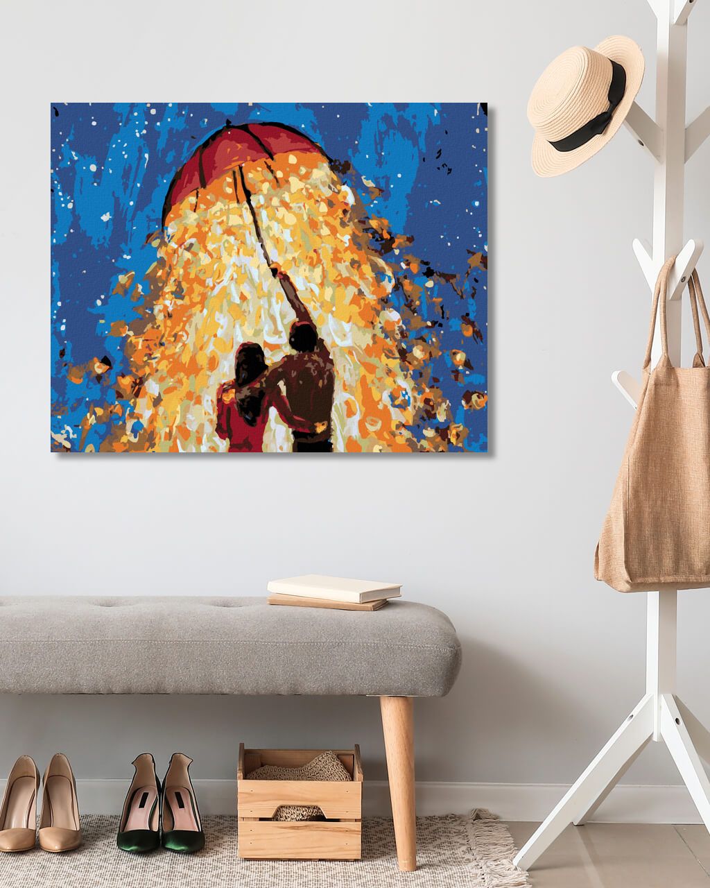 zuty Malování podle čísel - MUŽ A ŽENA POD ZÁŘÍCÍM DEŠTNÍKEM - Rozměr: 40x50 cm, Rámování: Varianta: bez rámu a bez vypnutí plátna - obrázek 10