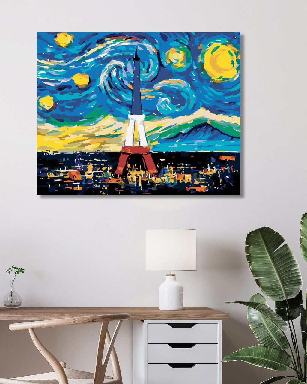 zuty Malování podle čísel - EIFFELOVA VĚŽ PODLE VINCENTA VAN GOGHA - Rozměr: 40x50 cm, Rámování: Varianta: bez rámu a bez vypnutí plátna - obrázek 6
