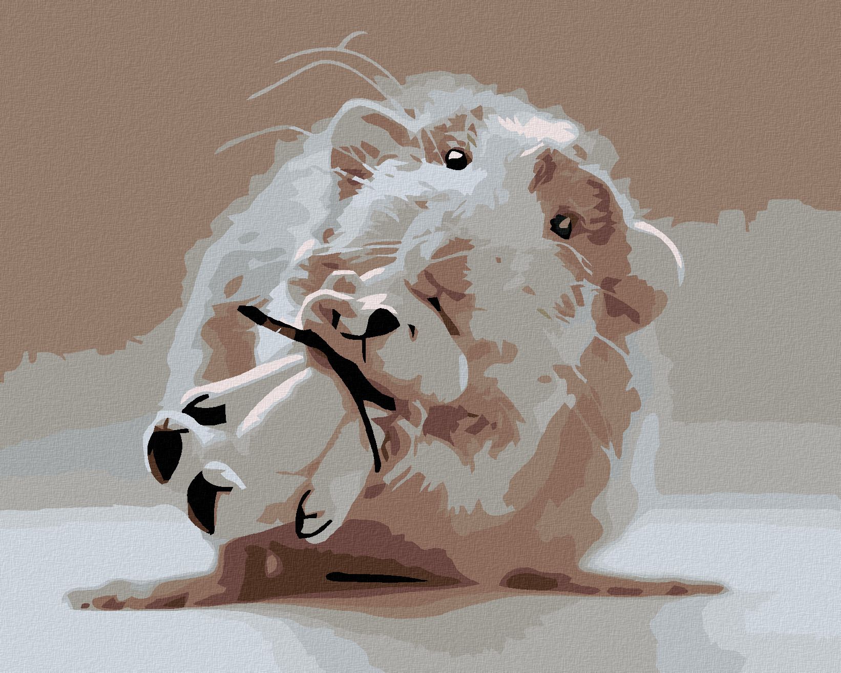 zuty Malování podle čísel - MYŠKA S BÍLÝM MEDVÍDKEM - Rozměr: 40x50 cm, Rámování: Varianta: vypnuté plátno na rám - obrázek 1