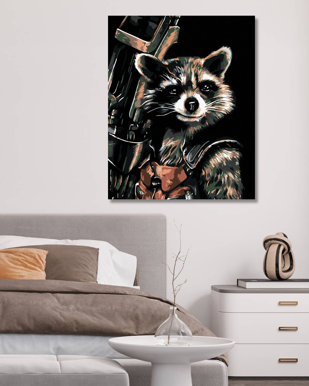 zuty Malování podle čísel - ROCKET RACOON - Rozměr: 40x50 cm, Rámování: Varianta: bez rámu a bez vypnutí plátna - obrázek 15