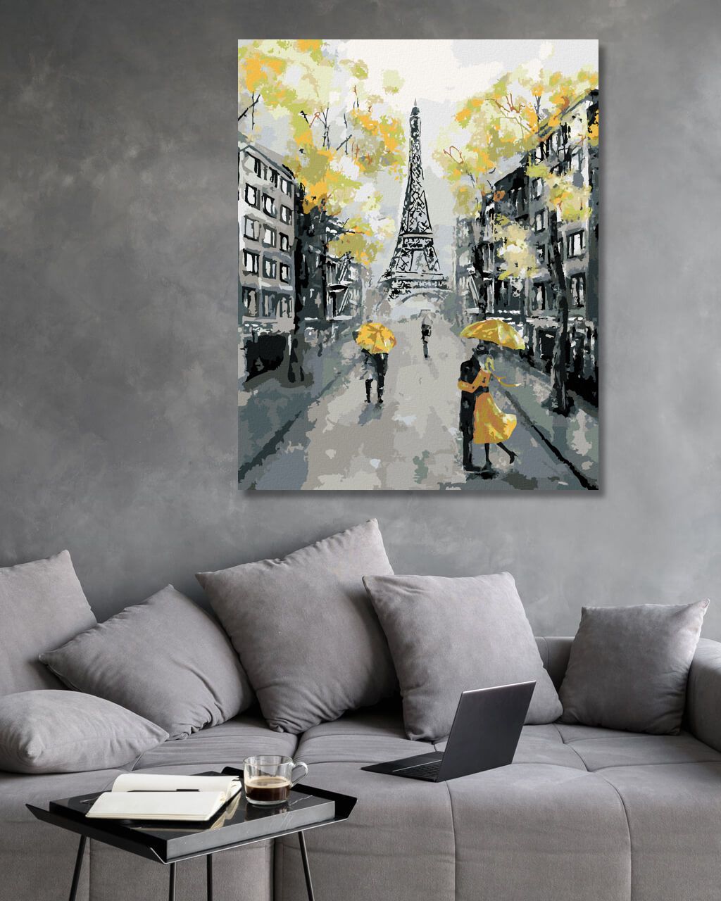 zuty Malování podle čísel - ŽLUTÁ PAŘÍŽ - Rozměr: 40x50 cm, Rámování: Varianta: bez rámu a bez vypnutí plátna - obrázek 4