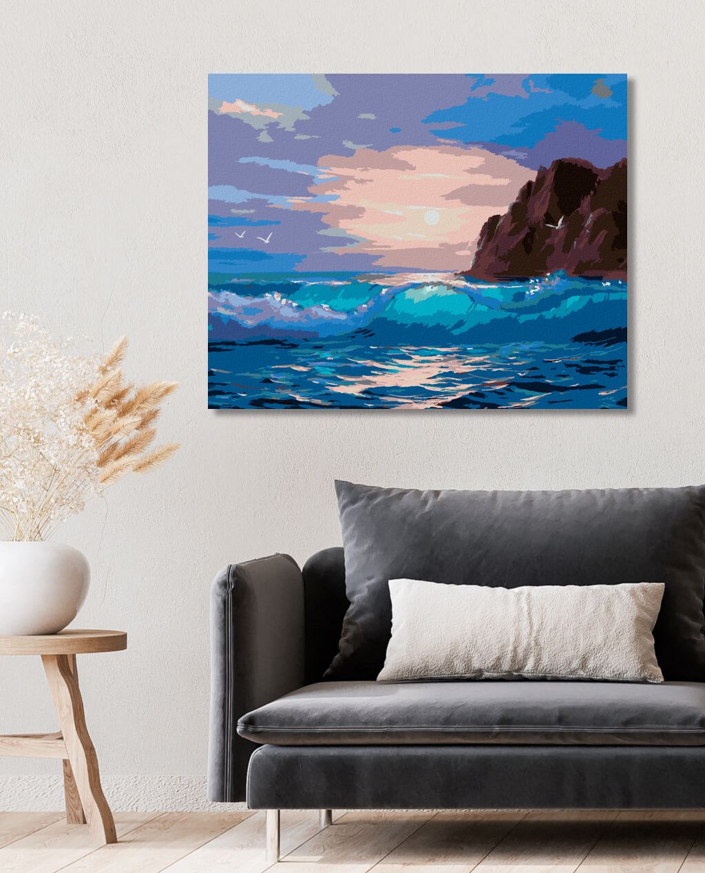 zuty Malování podle čísel - RÁNO U MOŘE - Rozměr: 40x50 cm, Rámování: Varianta: vypnuté plátno na rám - obrázek 7