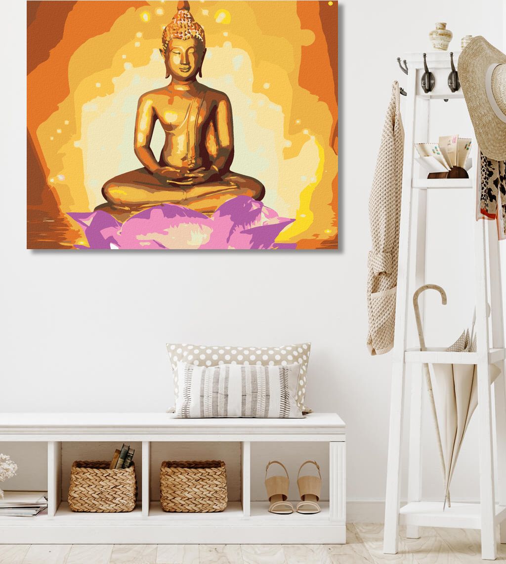 zuty Malování podle čísel - BUDDHA V LOTOSU II - Rozměr: 40x50 cm, Rámování: Varianta: vypnuté plátno na rám - obrázek 10