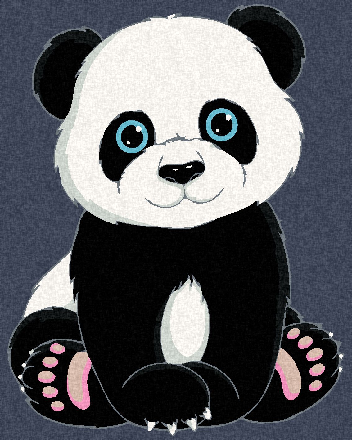 zuty Malování podle čísel - PANDA - Rozměr: 40x50 cm, Rámování: Varianta: vypnuté plátno na rám - obrázek 1