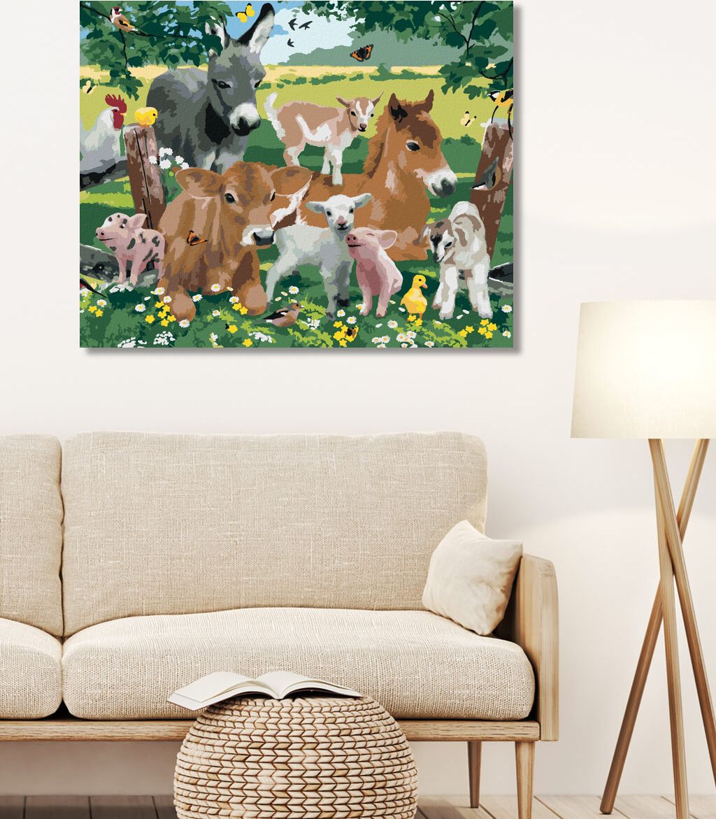 zuty Malování podle čísel - ZVÍŘATA NA FARMĚ (HOWARD ROBINSON) - Rozměr: 40x50 cm, Rámování: Varianta: bez rámu a bez vypnutí plátna - obrázek 10