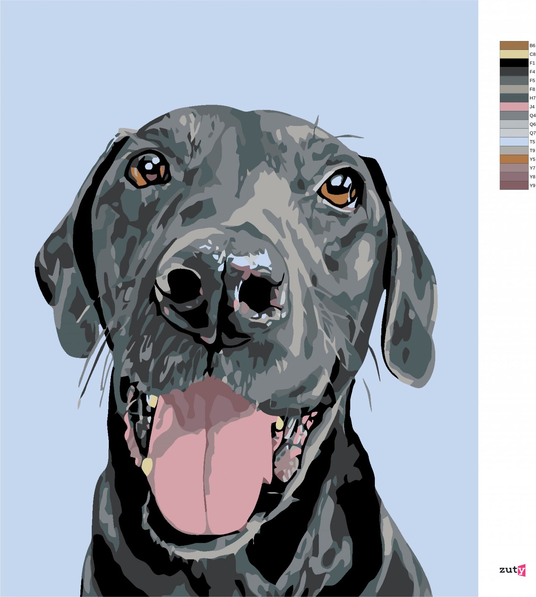 zuty Malování podle čísel - ČERNÝ KRASAVEC - Rozměr: 40x50 cm, Rámování: Varianta: vypnuté plátno na rám - obrázek 11