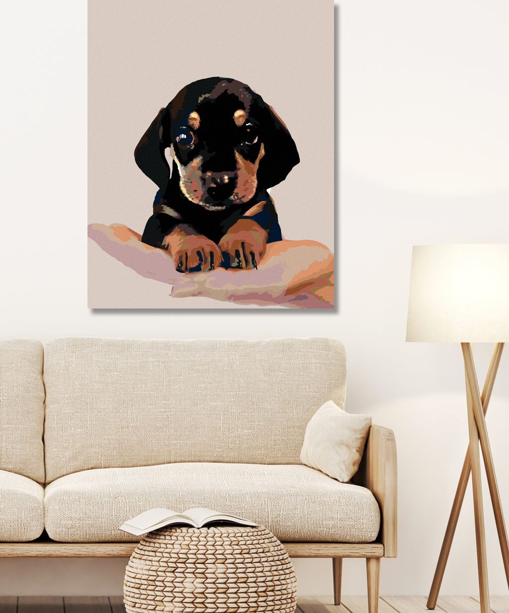 zuty Malování podle čísel - ŠTĚNĚ KRÁTKOSRSTÉHO JEZEVČÍKA - Rozměr: 40x50 cm, Rámování: Varianta: bez rámu a bez vypnutí plátna - obrázek 7
