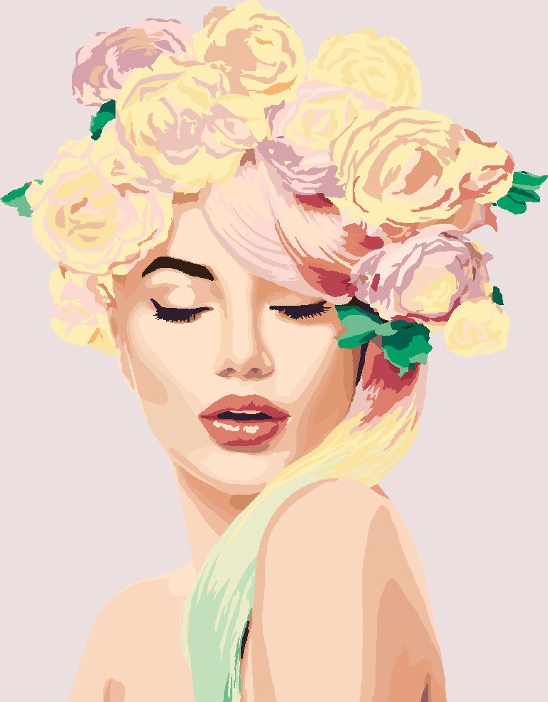 zuty Malování podle čísel - KRÁSNÁ LETNÍ DÍVKA - Rozměr: 40x50 cm, Rámování: Varianta: bez rámu a bez vypnutí plátna - obrázek 2