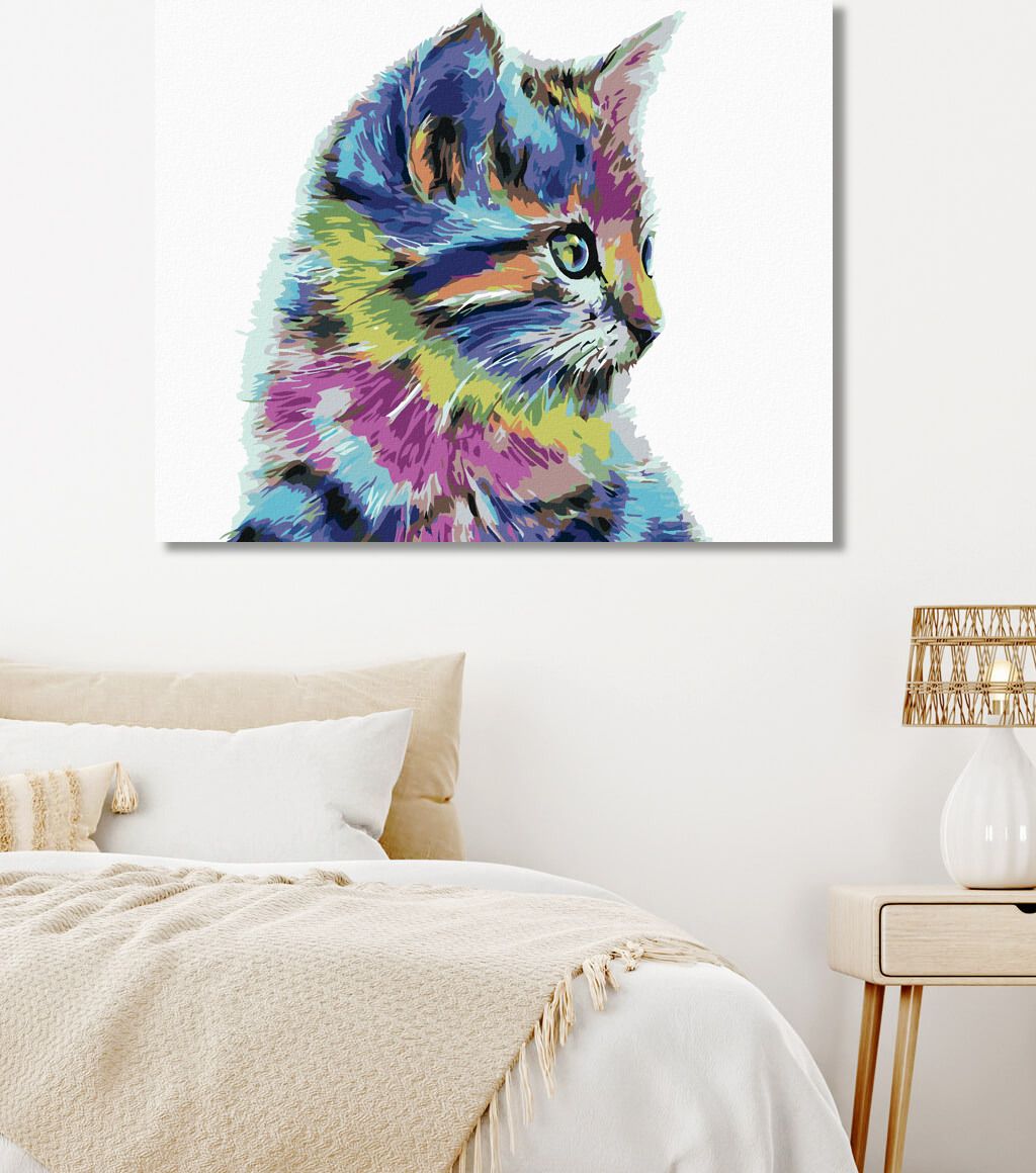 zuty Malování podle čísel - KOČIČKA - Rozměr: 40x50 cm, Rámování: Varianta: vypnuté plátno na rám - obrázek 4