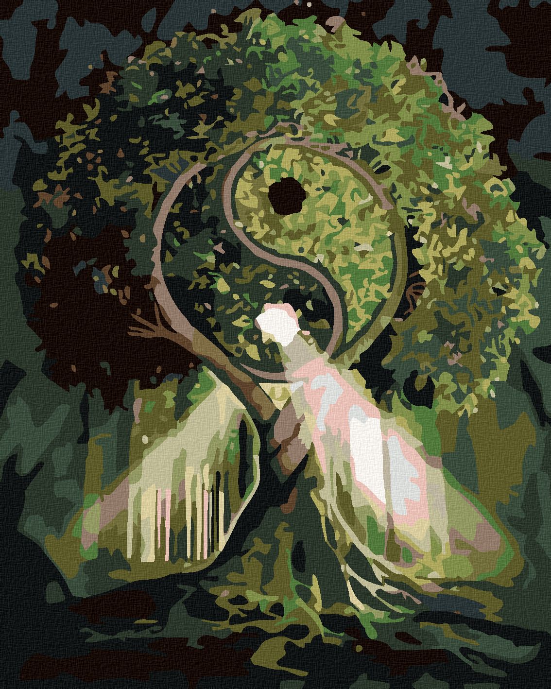 zuty Malování podle čísel - STROM HARMONIE - Rozměr: 40x50 cm, Rámování: Varianta: bez rámu a bez vypnutí plátna - obrázek 1