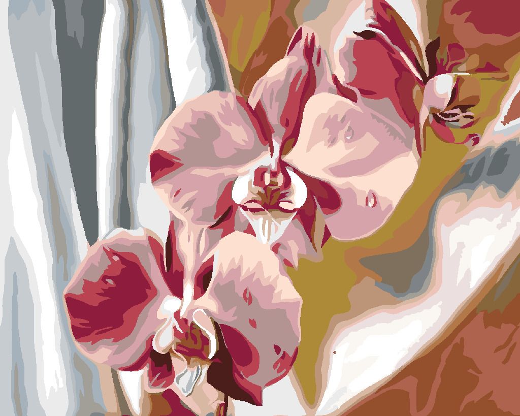 zuty Malování podle čísel - RŮŽOVÁ ORCHIDEJ - Rozměr: 40x50 cm, Rámování: Varianta: vypnuté plátno na rám - obrázek 3