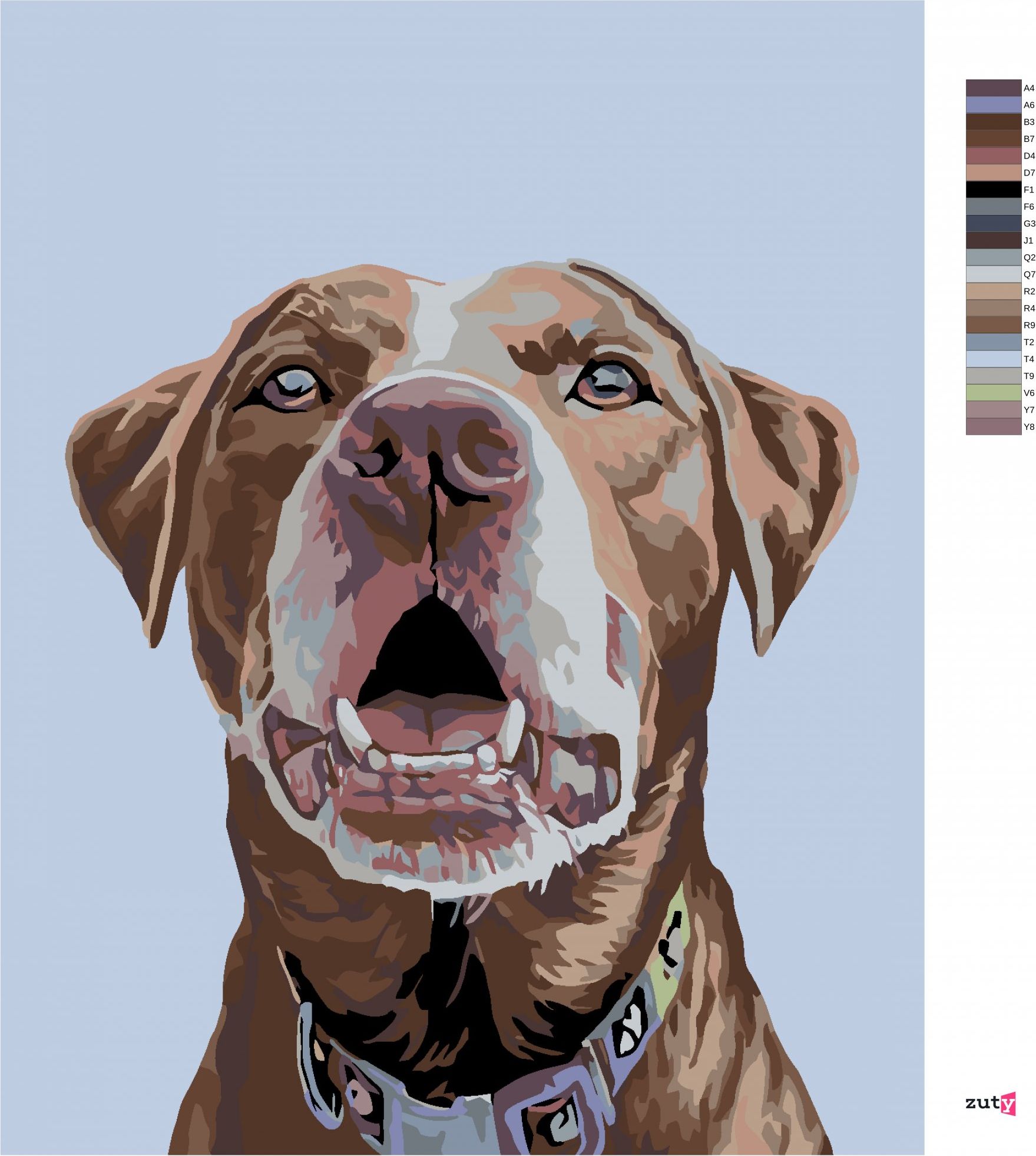 zuty Malování podle čísel - HNĚDÝ LABRADOR - Rozměr: 40x50 cm, Rámování: Varianta: vypnuté plátno na rám - obrázek 4