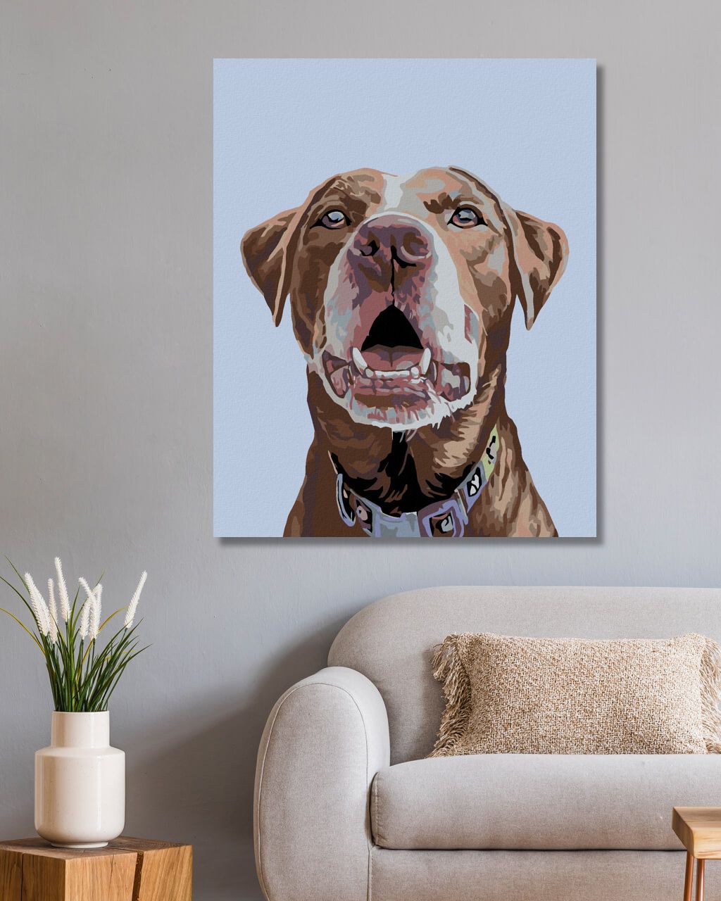 zuty Malování podle čísel - HNĚDÝ LABRADOR - Rozměr: 40x50 cm, Rámování: Varianta: vypnuté plátno na rám - obrázek 8
