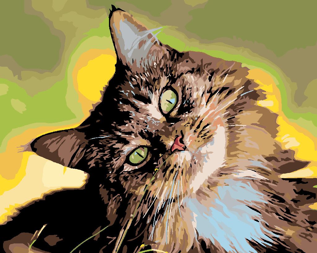 zuty Malování podle čísel - MOUROVATÝ KOCOUR - Rozměr: 40x50 cm, Rámování: Varianta: bez rámu a bez vypnutí plátna - obrázek 7