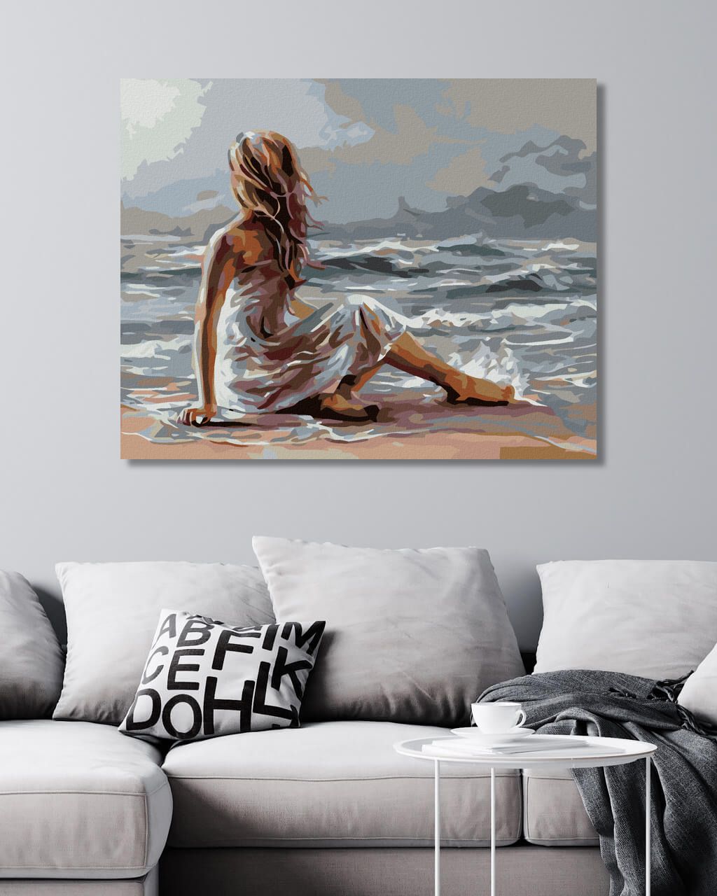 zuty Malování podle čísel - DÍVKA A MOŘE - Rozměr: 40x50 cm, Rámování: Varianta: bez rámu a bez vypnutí plátna - obrázek 9