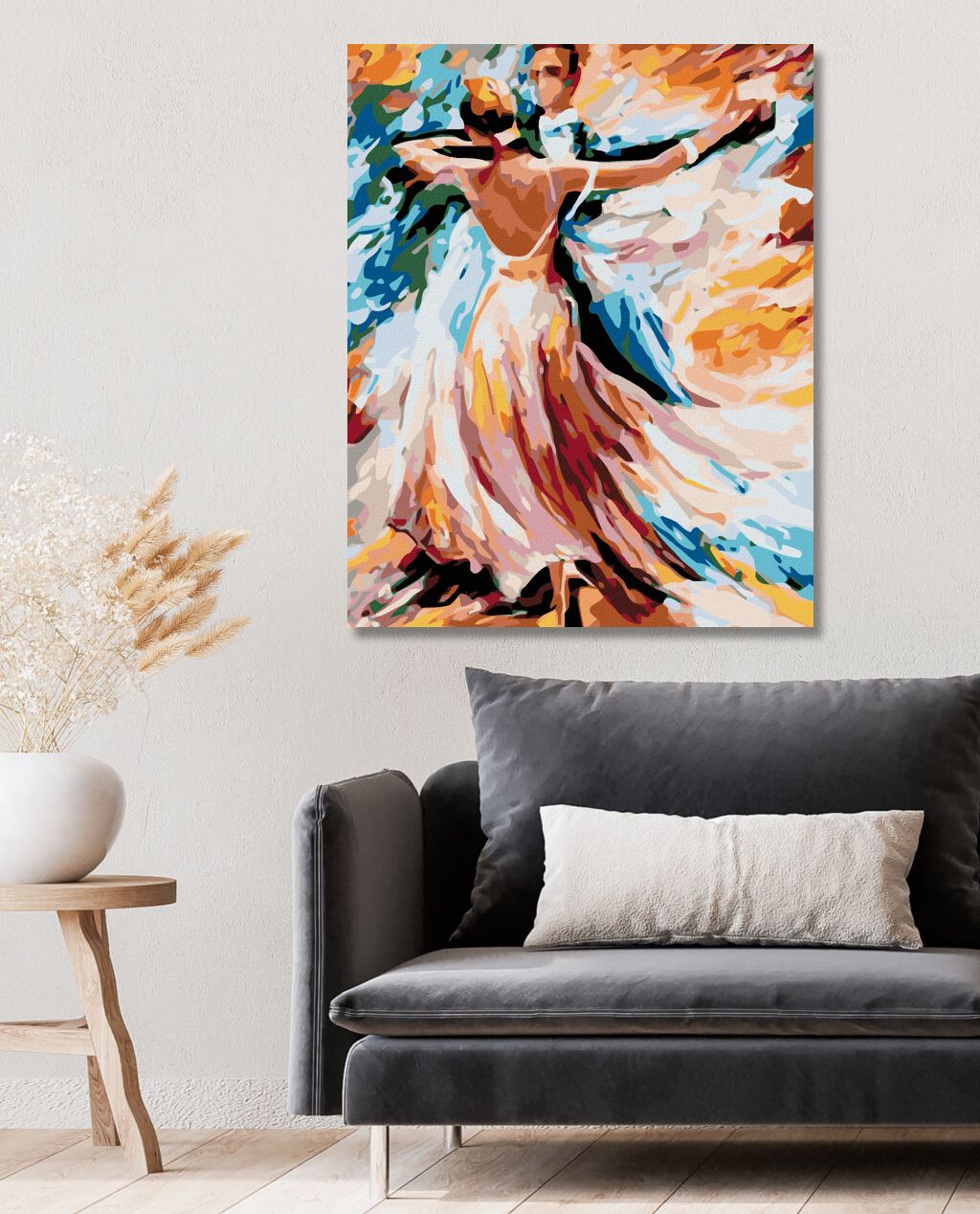 zuty Malování podle čísel - TANEC V BARVÁCH - Rozměr: 40x50 cm, Rámování: Varianta: bez rámu a bez vypnutí plátna - obrázek 2