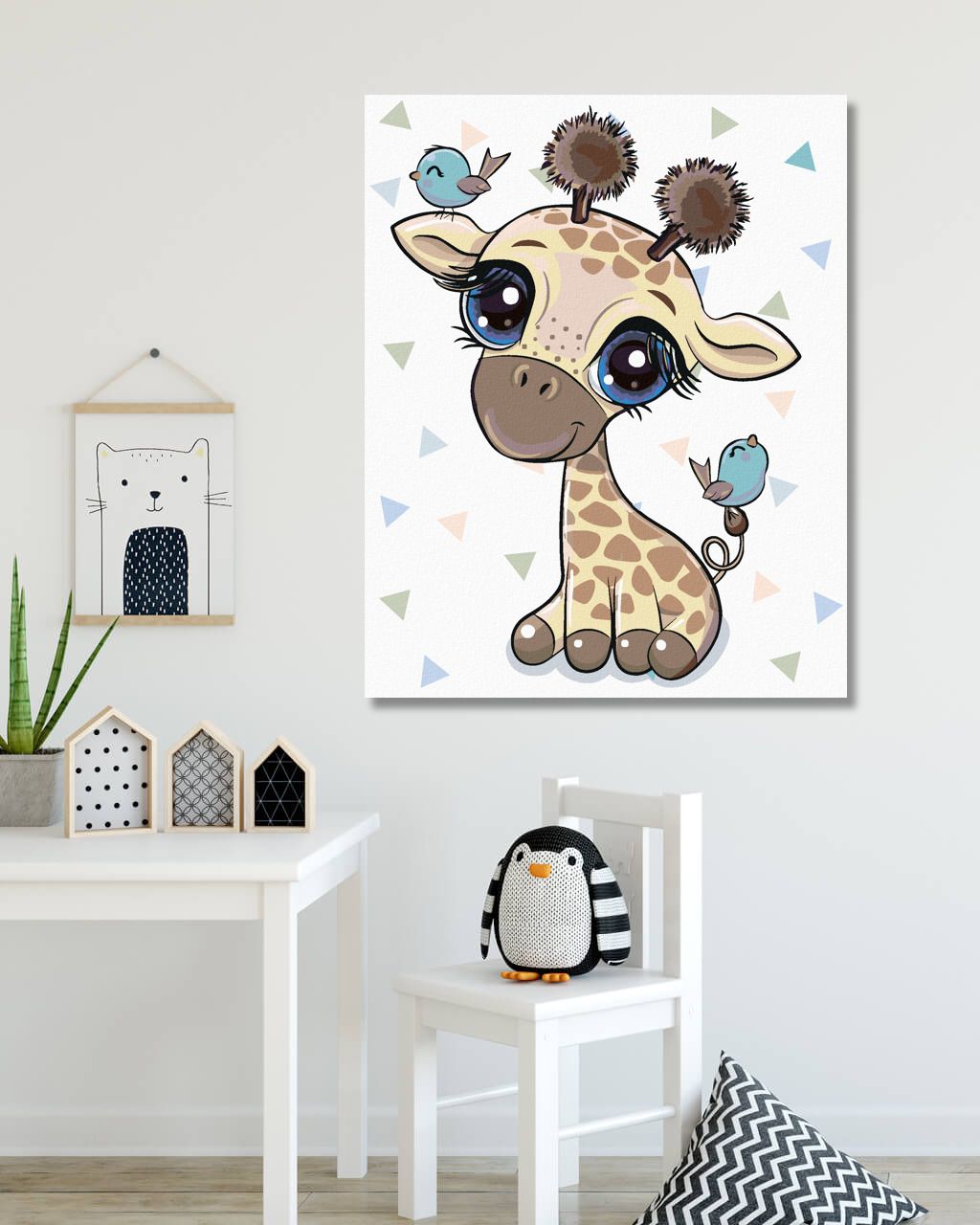 zuty Malování podle čísel - MALÁ ŽIRAFA - Rozměr: 40x50 cm, Rámování: Varianta: bez rámu a bez vypnutí plátna - obrázek 4