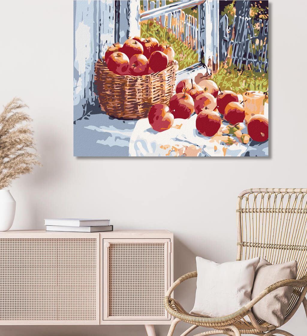 zuty Malování podle čísel - JABLKA NA OKNĚ - Rozměr: 40x50 cm, Rámování: Varianta: vypnuté plátno na rám - obrázek 6