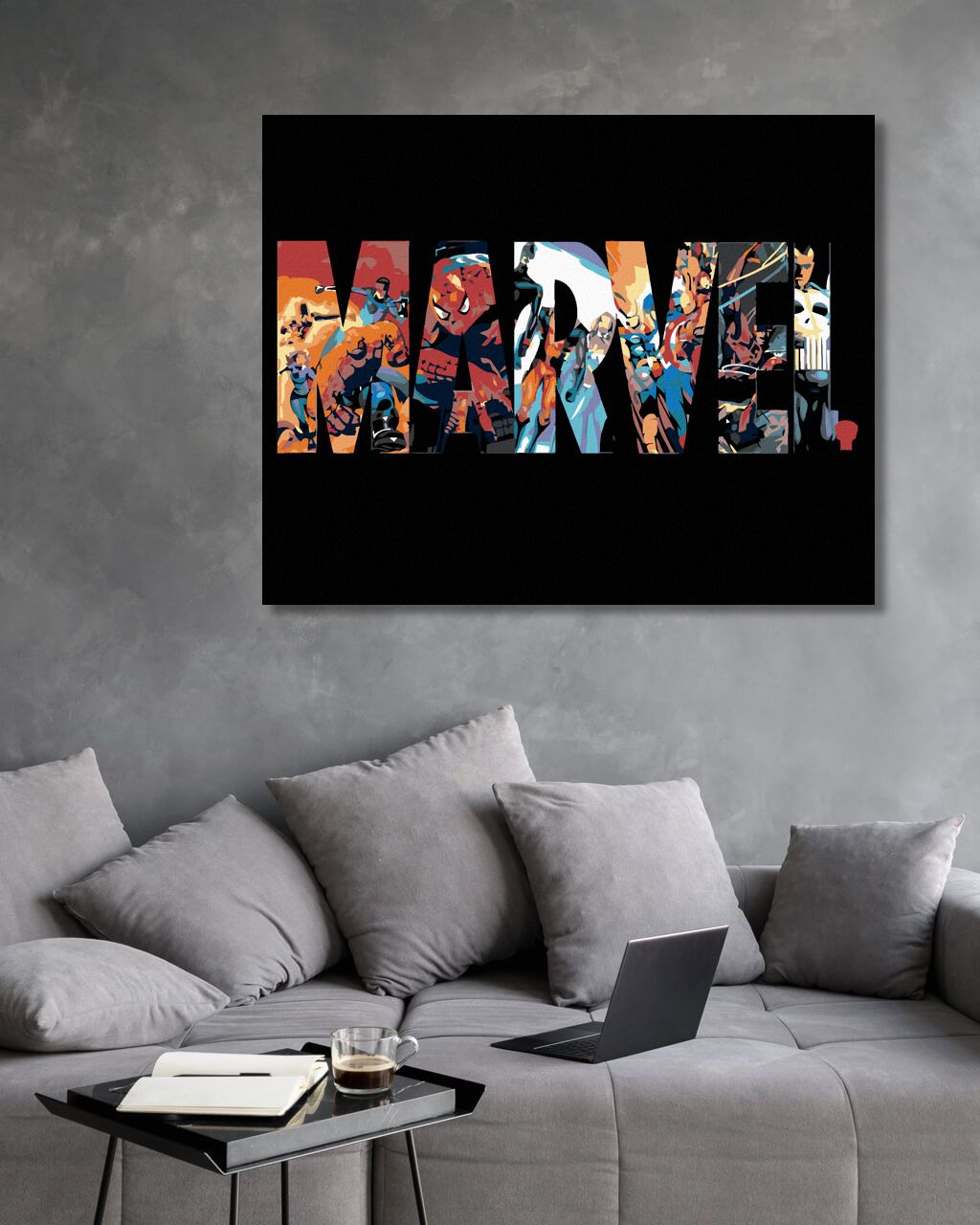zuty Malování podle čísel - MARVEL - Rozměr: 40x50 cm, Rámování: Varianta: bez rámu a bez vypnutí plátna - obrázek 8