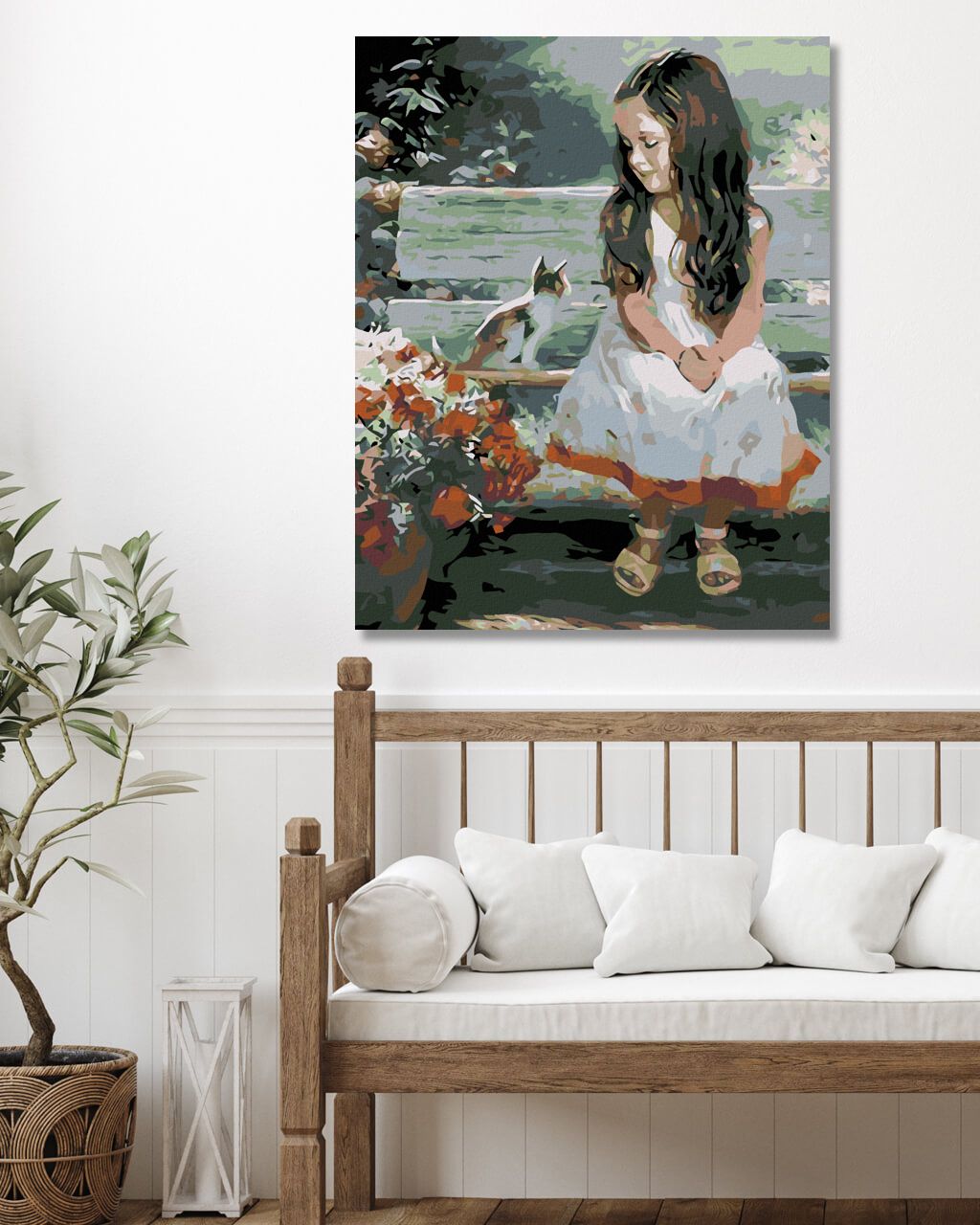 zuty Malování podle čísel - HOLČIČKA S KOTĚTEM - Rozměr: 40x50 cm, Rámování: Varianta: vypnuté plátno na rám - obrázek 10