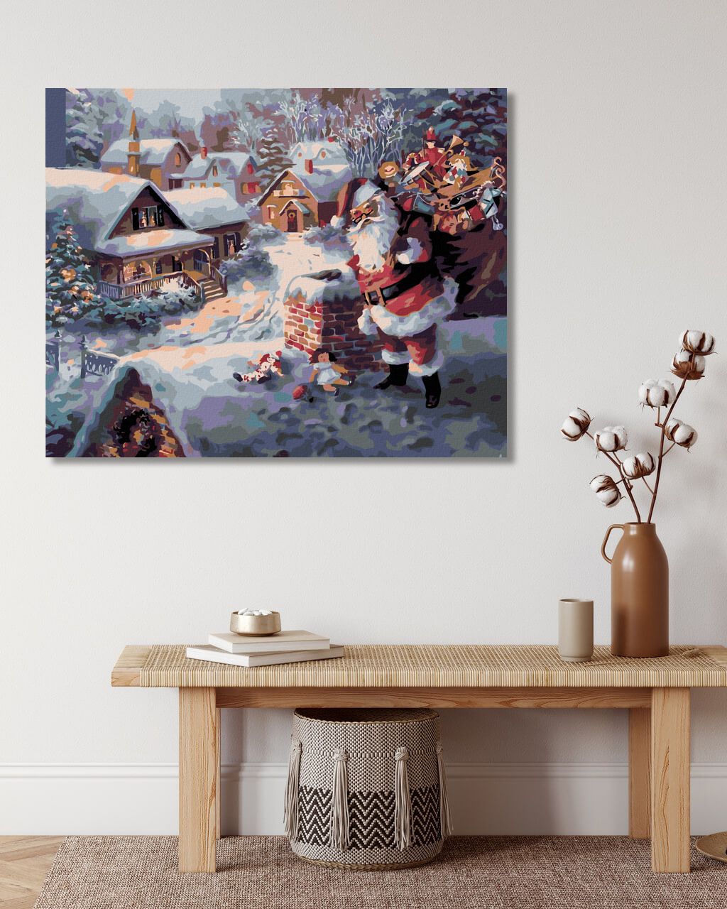zuty Malování podle čísel - SANTA CLAUS S DÁRKY - Rozměr: 40x50 cm, Rámování: Varianta: bez rámu a bez vypnutí plátna - obrázek 4