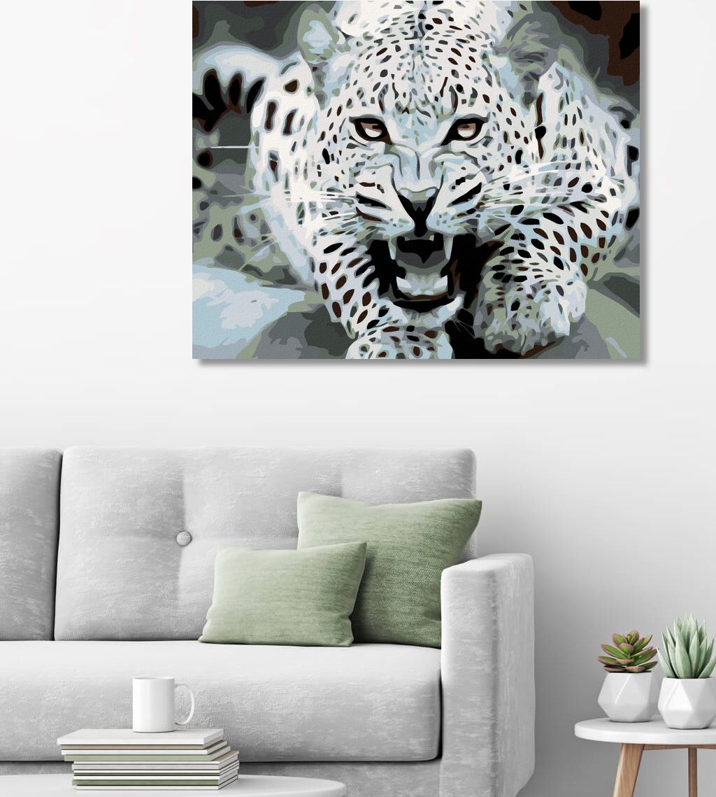 zuty Malování podle čísel - ČERNOBÍLÝ LEOPARD - Rozměr: 40x50 cm, Rámování: Varianta: bez rámu a bez vypnutí plátna - obrázek 16