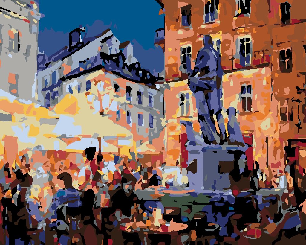 zuty Malování podle čísel - RESTAURACE POD SOCHOU - Rozměr: 40x50 cm, Rámování: Varianta: vypnuté plátno na rám - obrázek 4