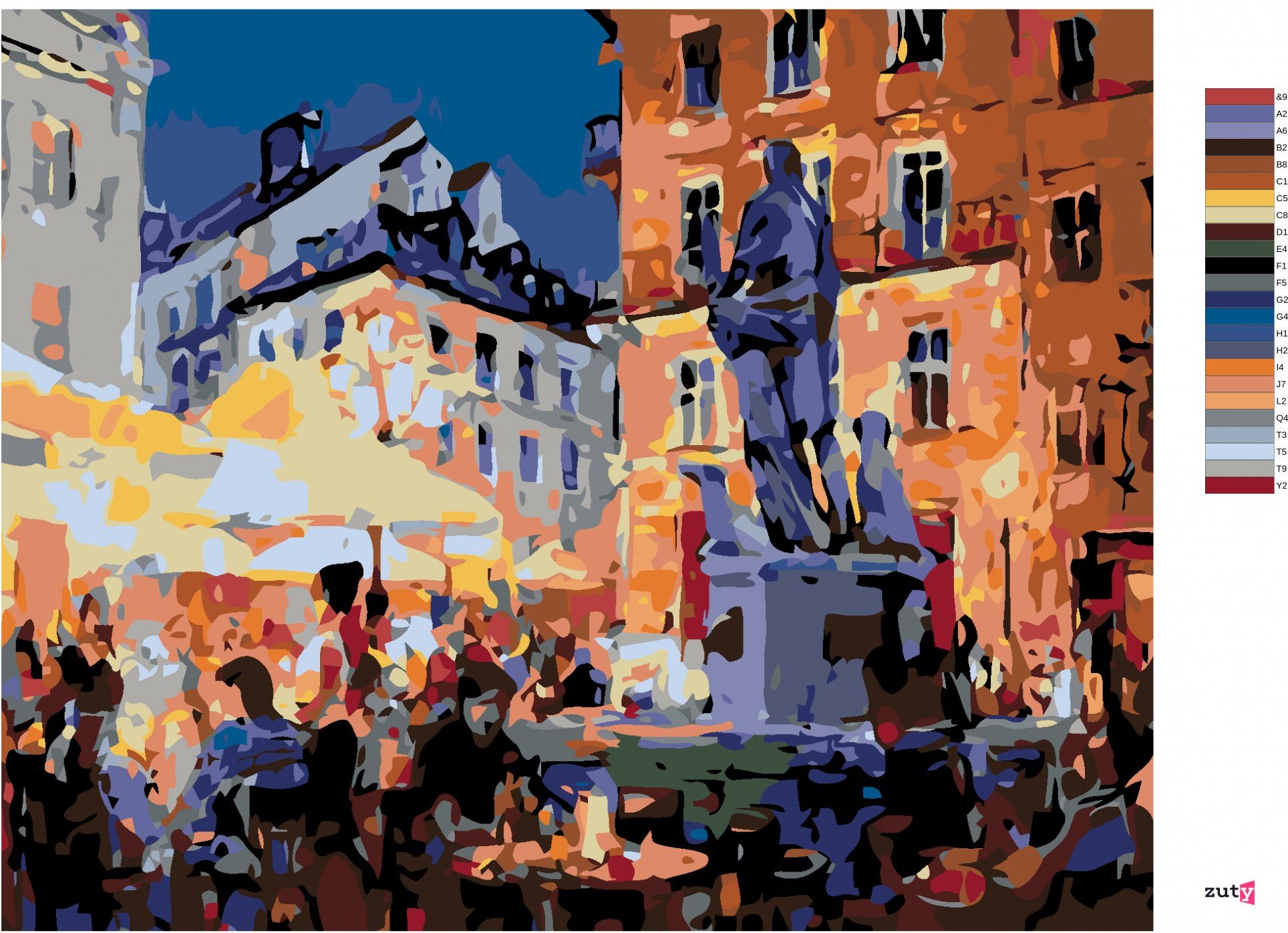 zuty Malování podle čísel - RESTAURACE POD SOCHOU - Rozměr: 40x50 cm, Rámování: Varianta: vypnuté plátno na rám - obrázek 7