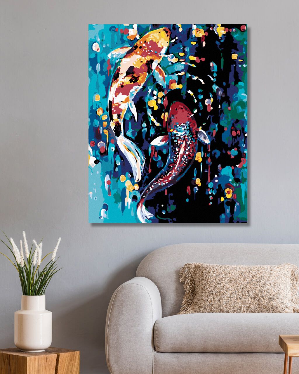 zuty Malování podle čísel - DVĚ BAREVNÉ RYBKY - Rozměr: 40x50 cm, Rámování: Varianta: vypnuté plátno na rám - obrázek 9