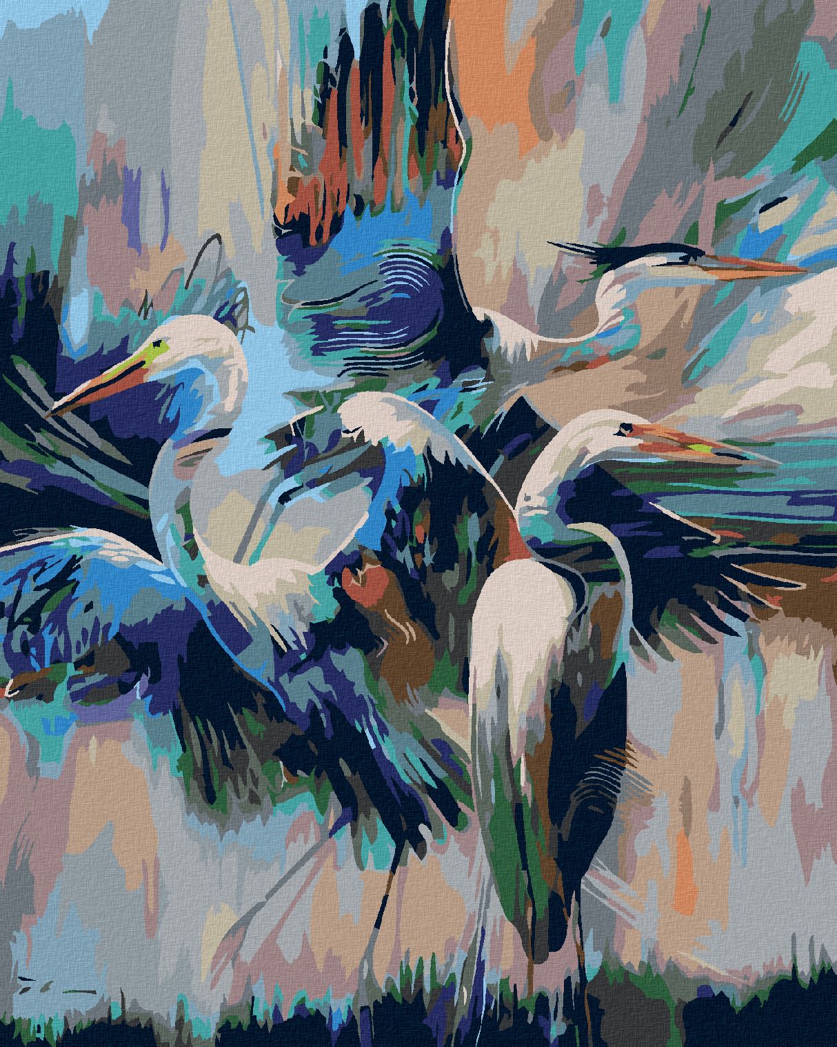 zuty Malování podle čísel - VOLAVKY - Rozměr: 40x50 cm, Rámování: Varianta: bez rámu a bez vypnutí plátna - obrázek 1
