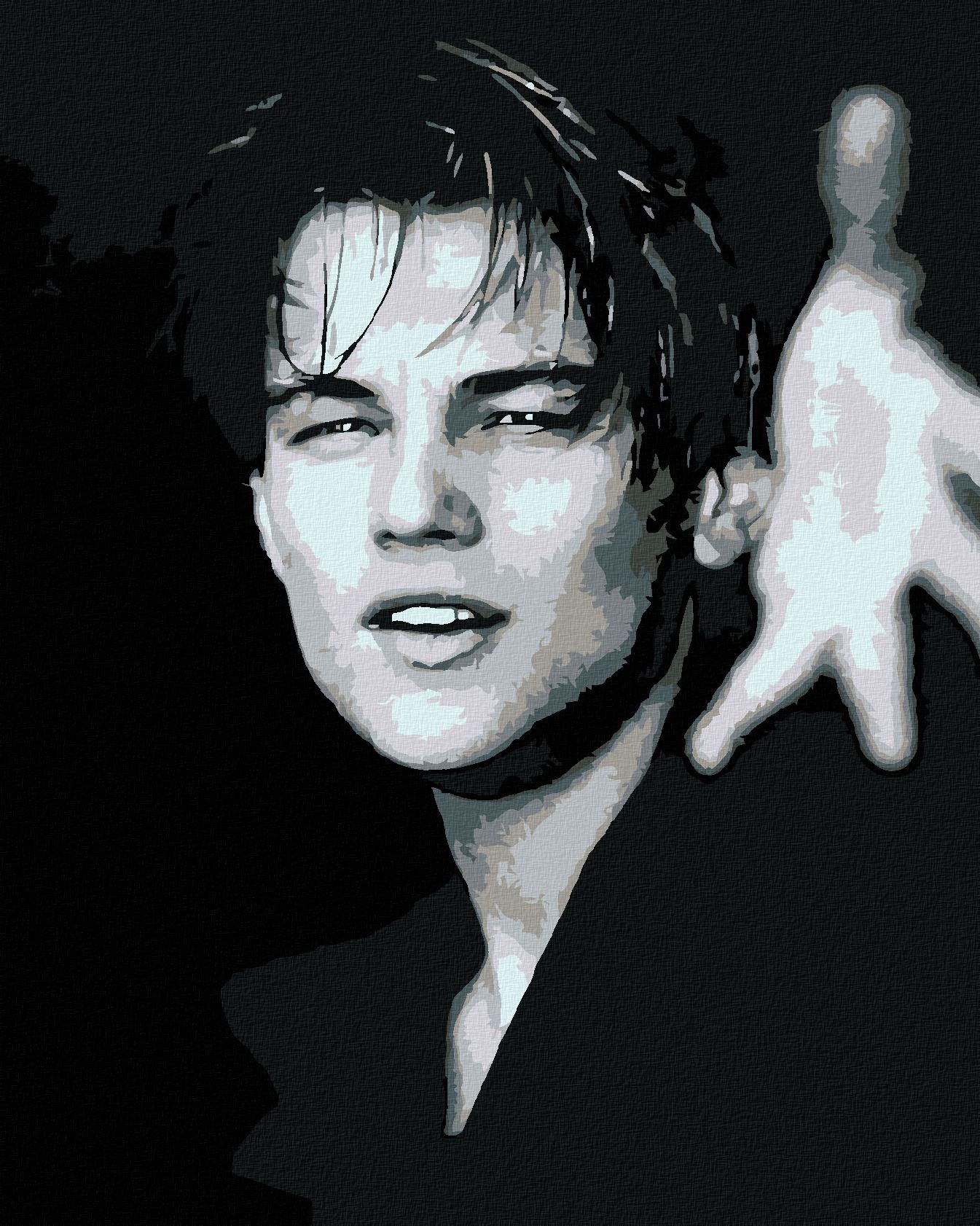 zuty Malování podle čísel - LEONARDO DICAPRIO - Rozměr: 40x50 cm, Rámování: Varianta: vypnuté plátno na rám - obrázek 1