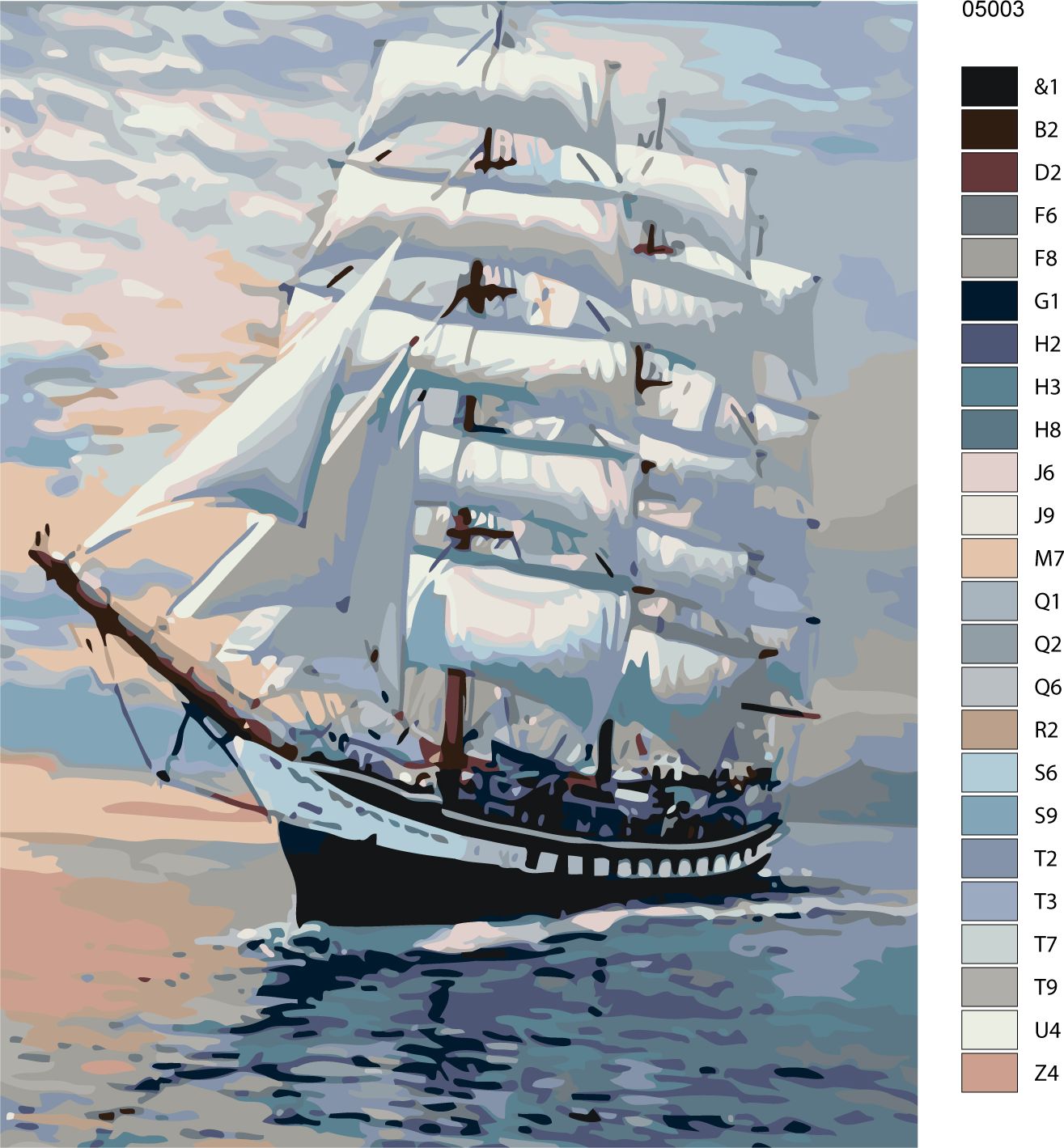 zuty Malování podle čísel - VELKÁ PLACHETNICE - Rozměr: 40x50 cm, Rámování: Varianta: vypnuté plátno na rám - obrázek 9