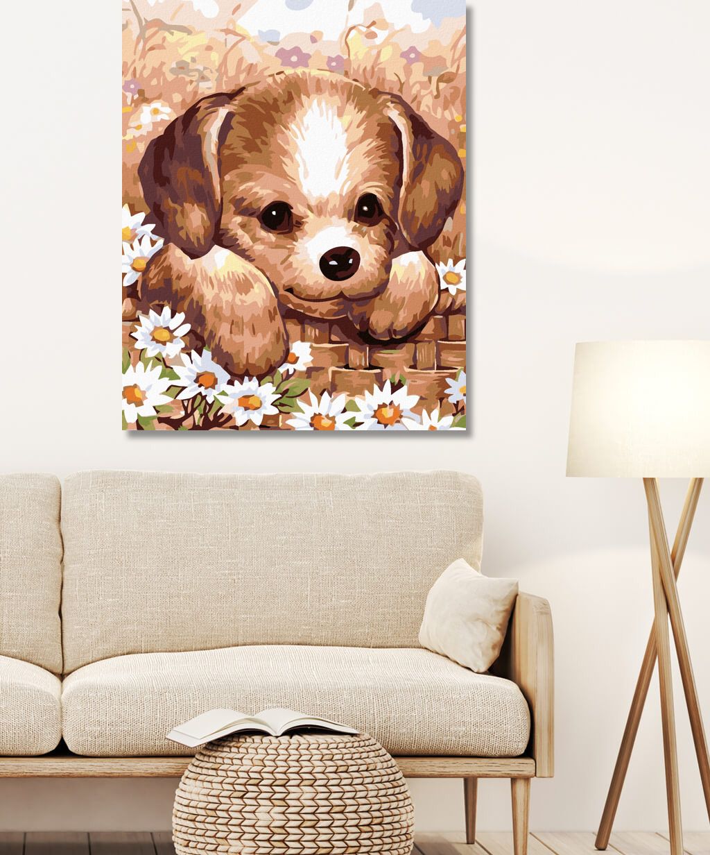 zuty Malování podle čísel - ŠTĚŇÁTKO - Rozměr: 40x50 cm, Rámování: Varianta: bez rámu a bez vypnutí plátna - obrázek 9