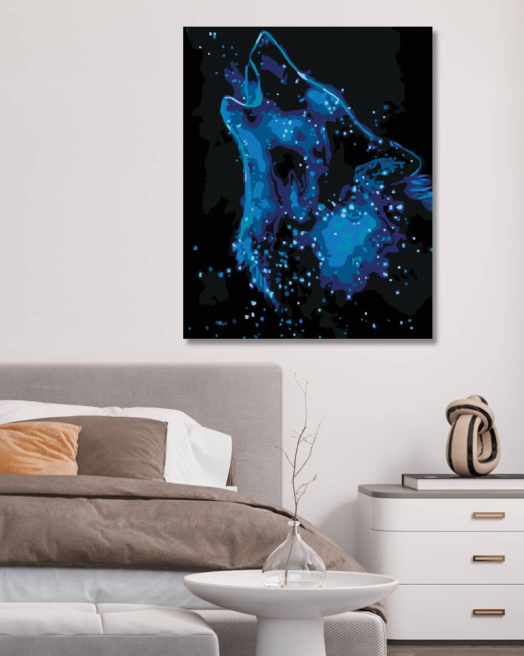 zuty Malování podle čísel - HVĚZDNÝ VLK - Rozměr: 40x50 cm, Rámování: Varianta: vypnuté plátno na rám - obrázek 6