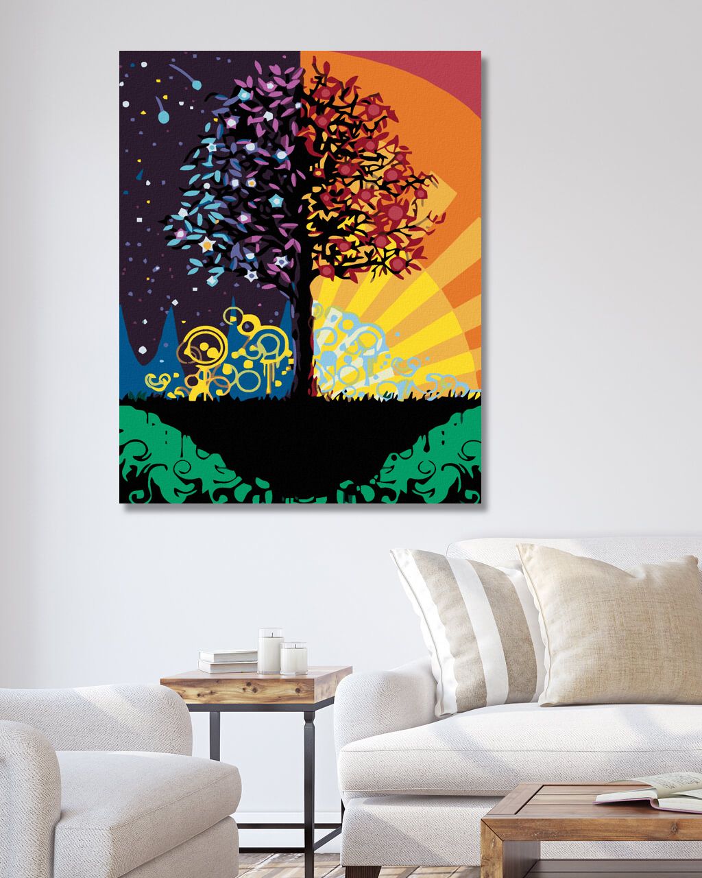 zuty Malování podle čísel - BAREVNÝ STROM - Rozměr: 40x50 cm, Rámování: Varianta: bez rámu a bez vypnutí plátna - obrázek 37