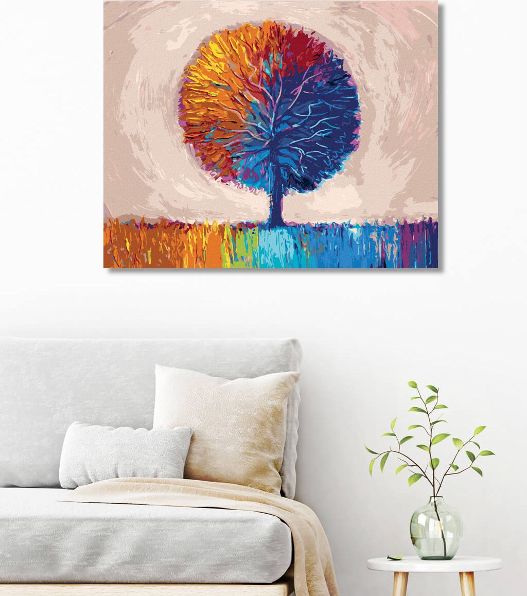 zuty Malování podle čísel - BAREVNÝ STROM - Rozměr: 40x50 cm, Rámování: Varianta: vypnuté plátno na rám - obrázek 24