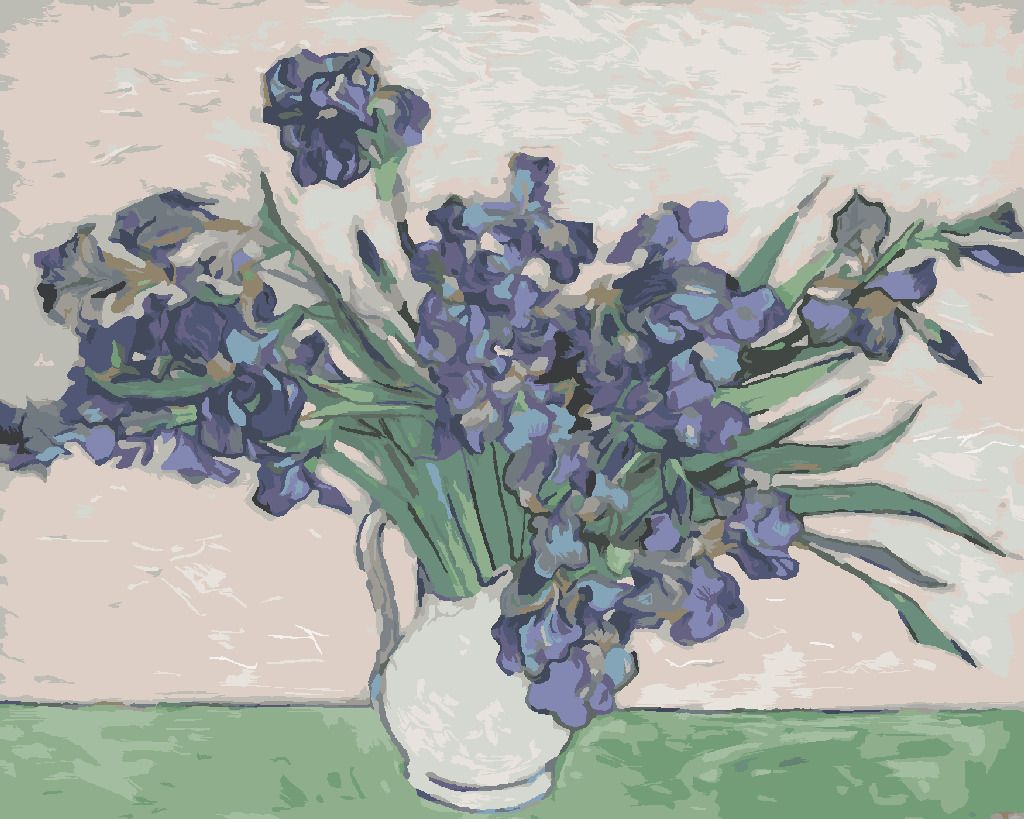 zuty Malování podle čísel - KOSATCE (VAN GOGH) - Rozměr: 40x50 cm, Rámování: Varianta: vypnuté plátno na rám - obrázek 5