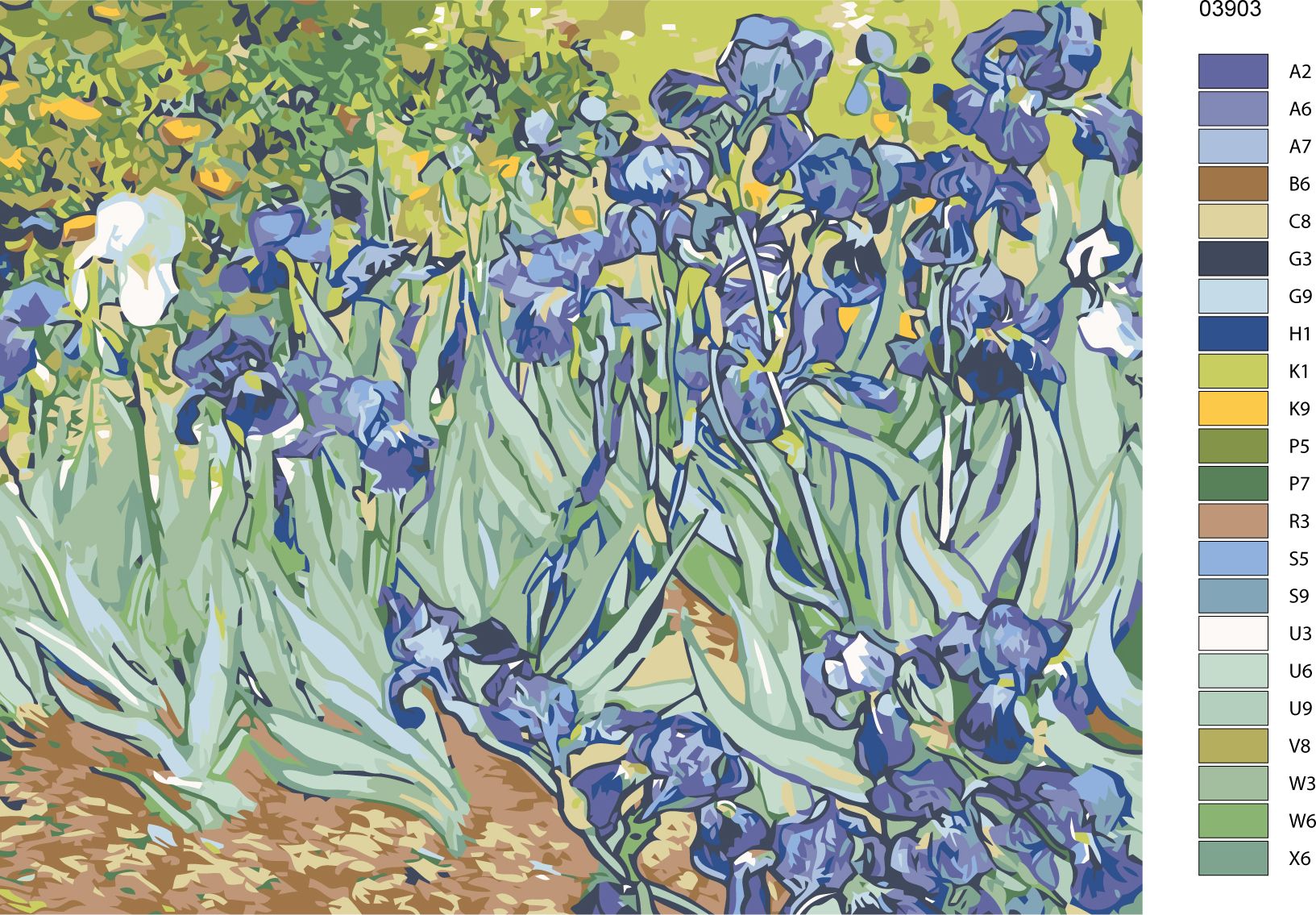 zuty Malování podle čísel - KOSATCE (VAN GOGH) - Rozměr: 40x50 cm, Rámování: Varianta: vypnuté plátno na rám - obrázek 24