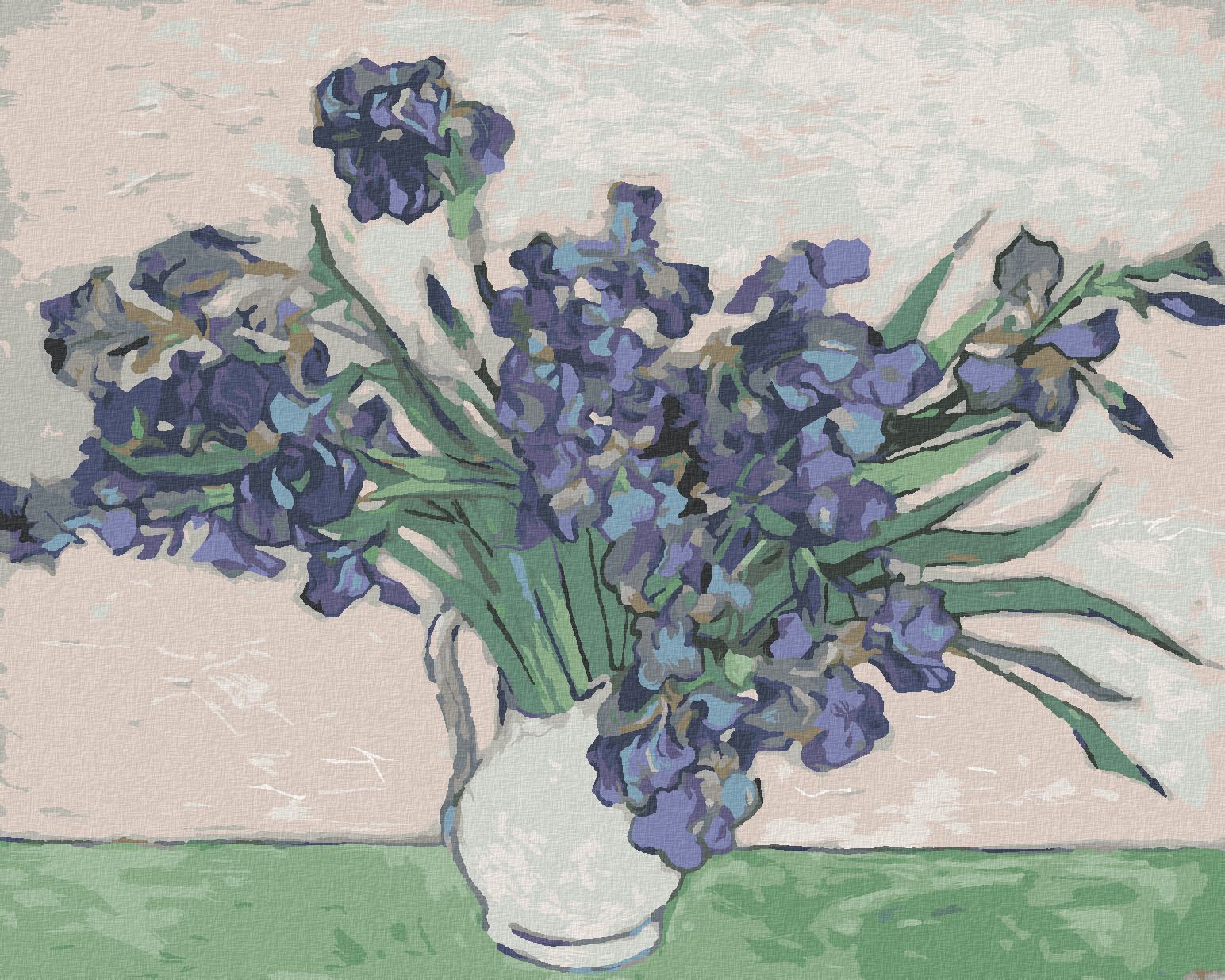 zuty Malování podle čísel - KOSATCE (VAN GOGH) - Rozměr: 40x50 cm, Rámování: Varianta: vypnuté plátno na rám - obrázek 1