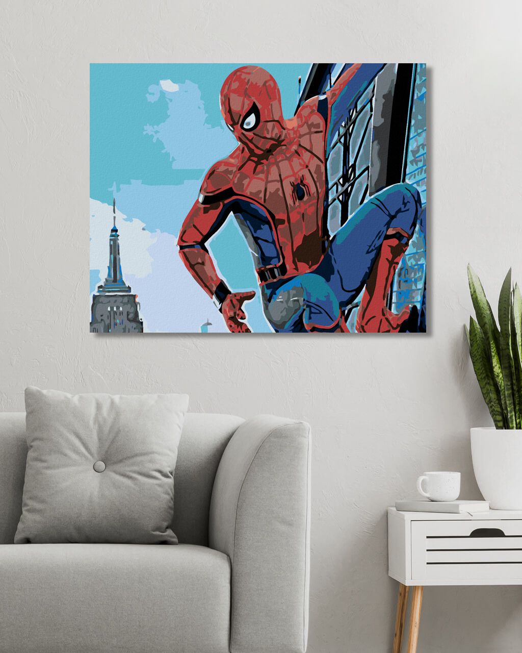 zuty Malování podle čísel - SPIDERMAN VE MĚSTĚ - Rozměr: 40x50 cm, Rámování: Varianta: vypnuté plátno na rám - obrázek 4