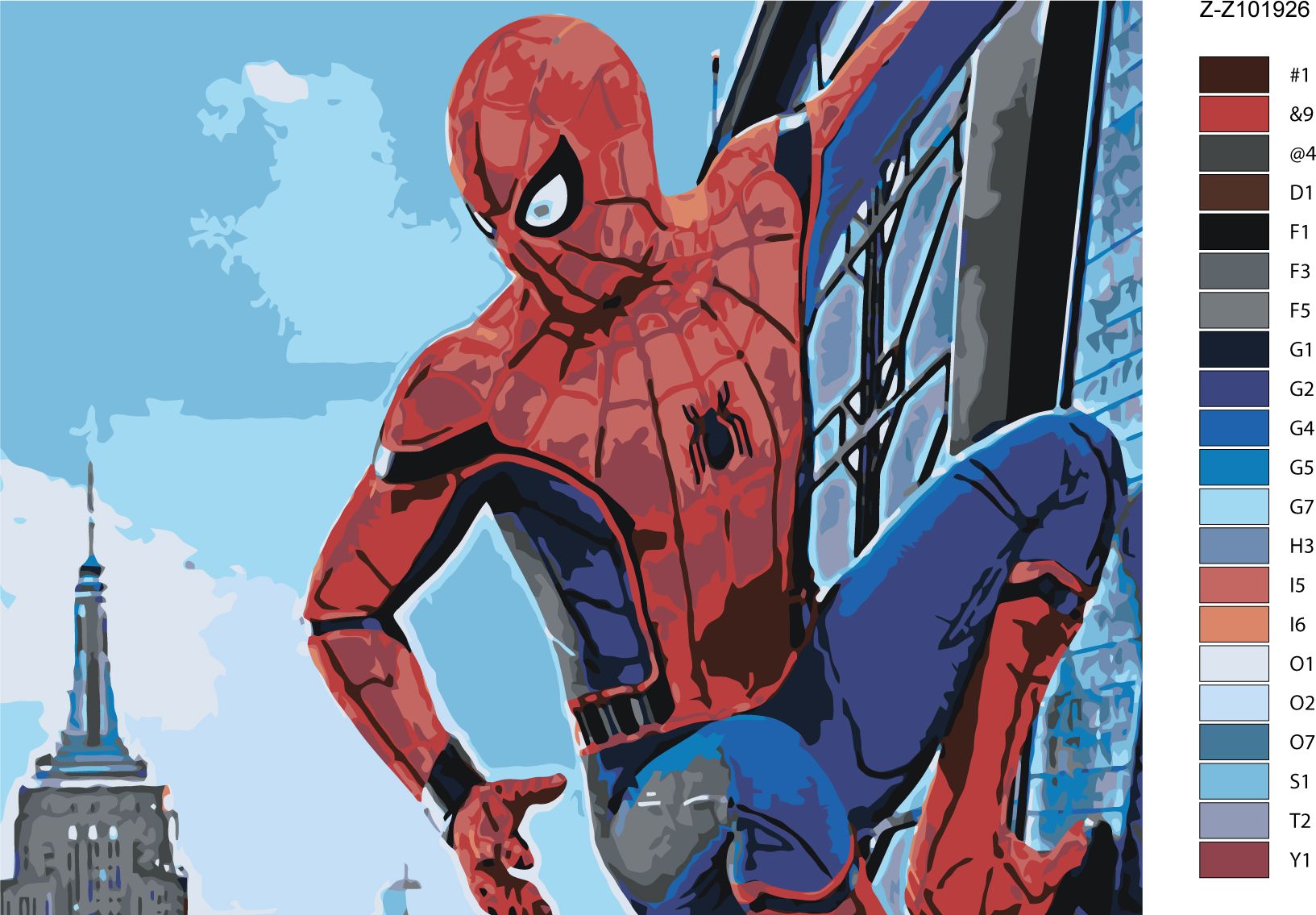 zuty Malování podle čísel - SPIDERMAN VE MĚSTĚ - Rozměr: 40x50 cm, Rámování: Varianta: vypnuté plátno na rám - obrázek 10