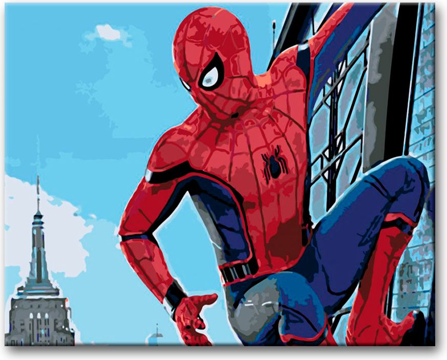 zuty Malování podle čísel - SPIDERMAN VE MĚSTĚ - Rozměr: 40x50 cm, Rámování: Varianta: vypnuté plátno na rám - obrázek 18