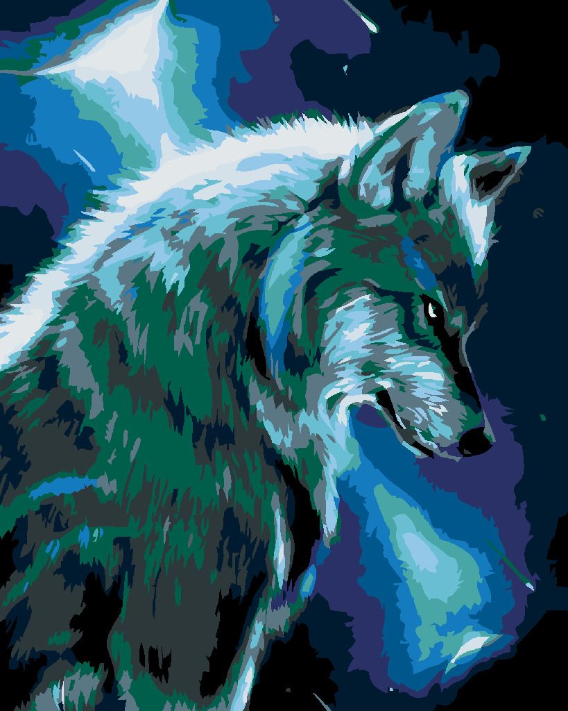 zuty Malování podle čísel - MĚSÍČNÍ VLK - Rozměr: 40x50 cm, Rámování: Varianta: vypnuté plátno na rám - obrázek 10