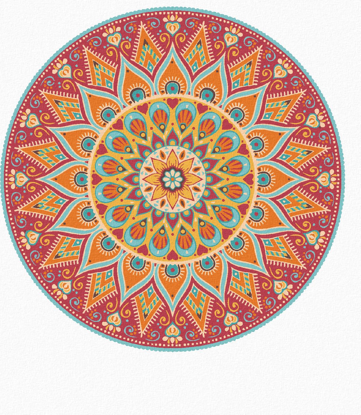 zuty Malování podle čísel - MANDALA - Rozměr: 40x50 cm, Rámování: Varianta: bez rámu a bez vypnutí plátna - obrázek 1